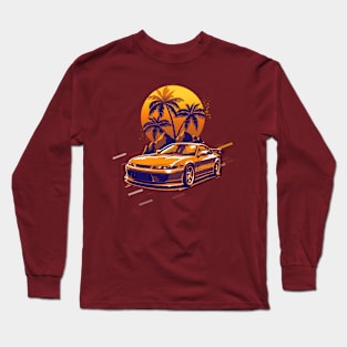 Retro JDM Cars Orange Color Long Sleeve T-Shirt